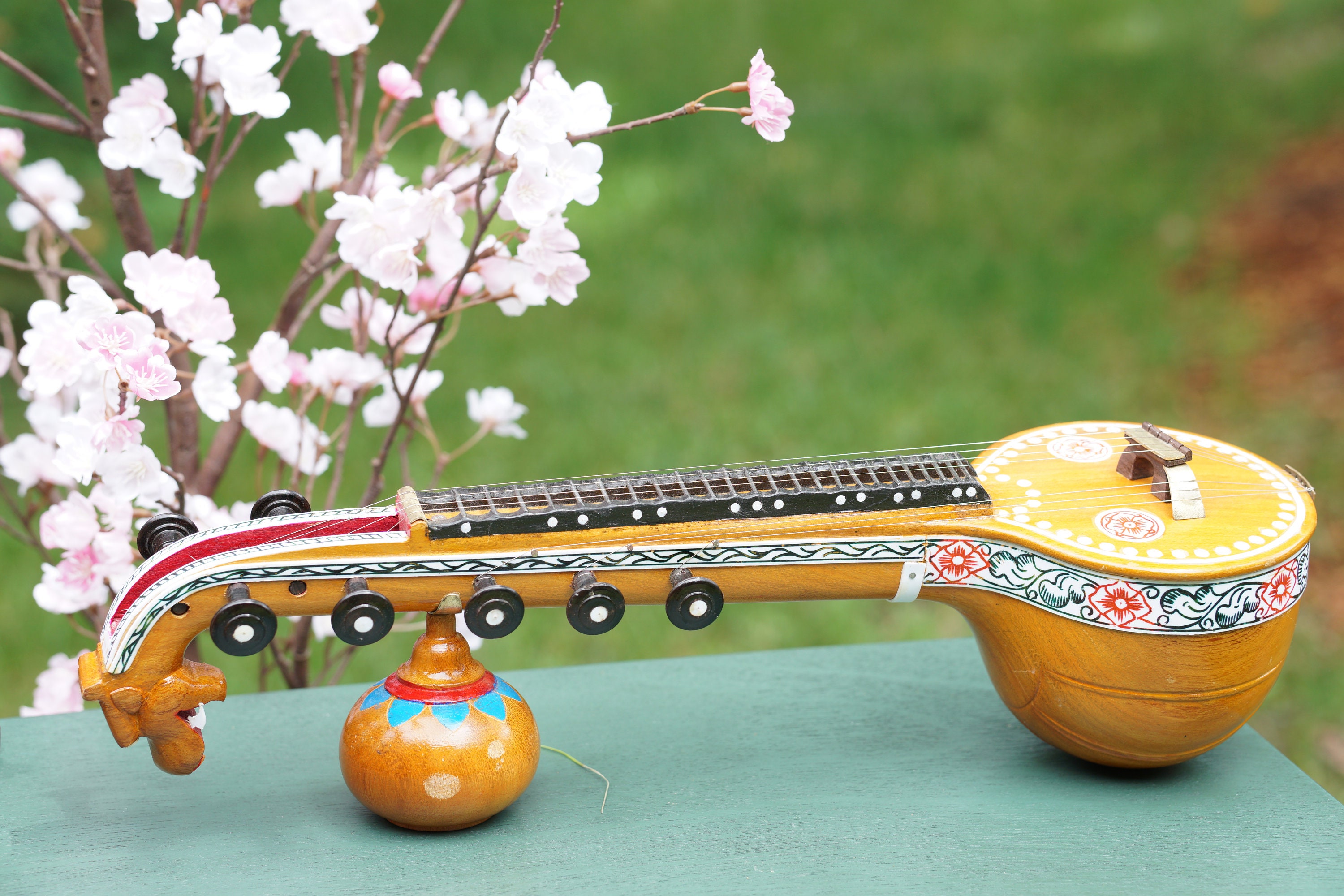 Traditional Bobbili Veena 13 Inch Long Longnecked Lute Etsy