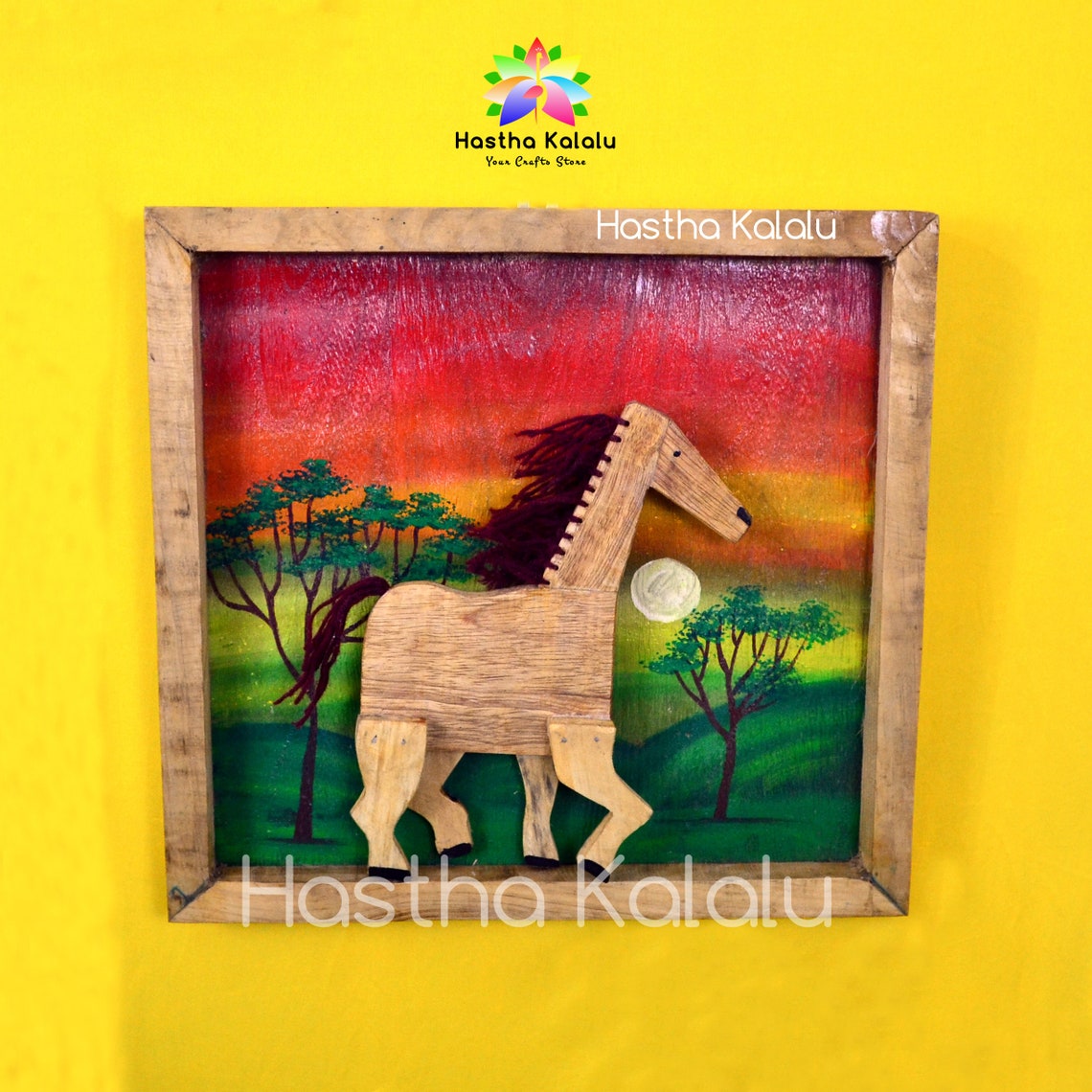 Wooden Freestyle Set of 3 Handpainted Horse Wall Decor/ Etsy