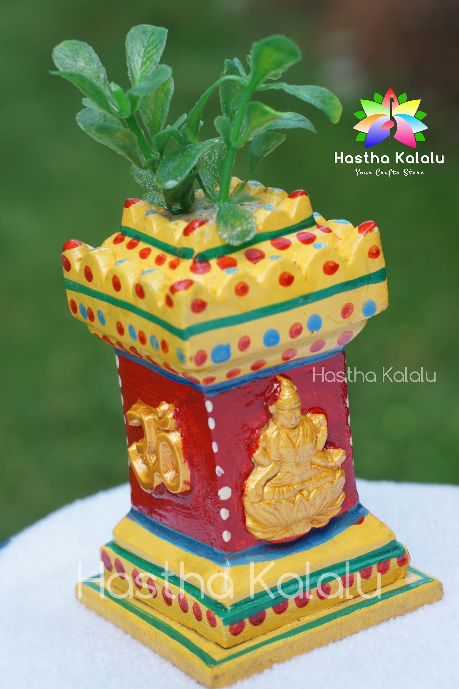 Handmade Vegetable Color Painted Tulasi Kota Show Piece Etsy