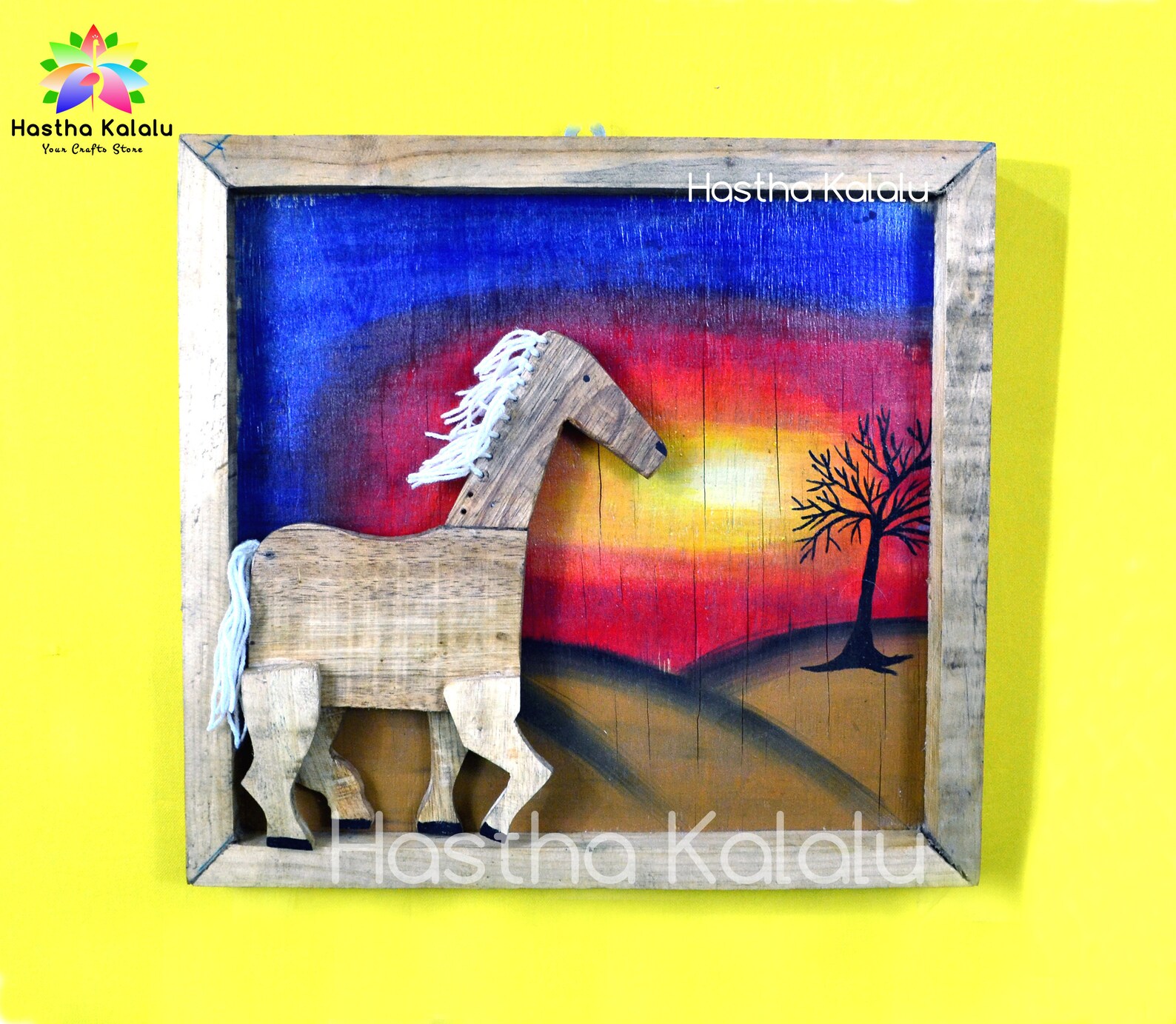 Wooden Freestyle Set of 3 Handpainted Horse Wall Decor/ Etsy