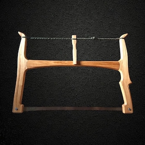 Sierra de arco plegable para acampar, bushcraft y carpintería. Hoja de 21&quot; + barra de cera de abejas