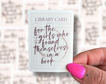 Library Card Sticker | Glossy Bookish Decal for Kindle, Laptop & Journal | Book Lover Gift | Kindle Sticker
