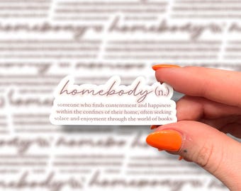 Bookish Homebody Sticker | Glossy Reader Decal for Kindle, Laptop & Journal | Book Lover Gift | Kindle Sticker