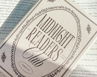 Etui Midnight Readers Club Kindle | Przezroczysta tylna klapka do Kindle Paperwhite, Colorsoft | Etui ochronne na Kindle | Prezent dla miłośnika książek