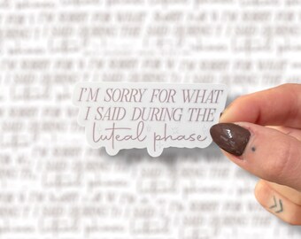 Luteal Phase Sticker | Funny Bookish Decal for Kindle, Laptop & Journal | Reader Gift | Kindle Sticker