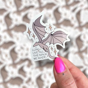 Dragon Sticker | Bookish Sticker | Fantasy Stickers | Book Lover Gift | Reading Sticker | Kindle Sticker | Journal Sticker | E-reader