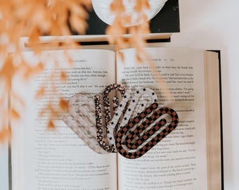 Acrylic Paperclip Bookmark, Aesthetic Book Lover Gift