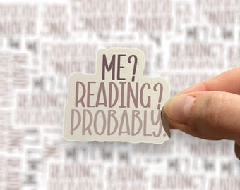 Reader Sticker | Glossy Bookish Decal for Kindle, Laptop & Journal | Reader Gift | Kindle Sticker