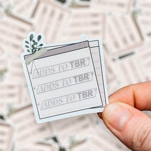 Adds to TBR Sticker | Bookish Sticker | TBR List Sticker | Book Lover Gift | Reading Sticker | Kindle Sticker | Journal Sticker | E-reader
