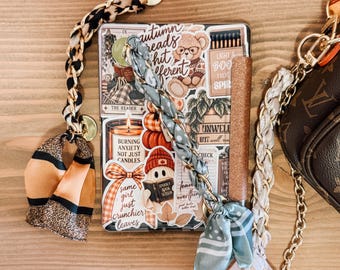 Kindle Hand Strap, Braided Kindle Charm, Scarf Chain Wristlet, Purse Bag Charm, Kindle Accessories, Bookish Gift for Readers
