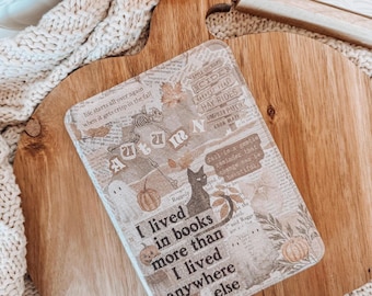 Etui Autumn Montage Kindle | Etui z przezroczystą klapką na Kindle Paperwhite, Colorsoft i Basic | Prezent dla miłośnika książek