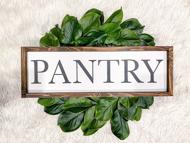 Farmhouse Pantry Sign Black and White Sign Framed Pantry Etsy