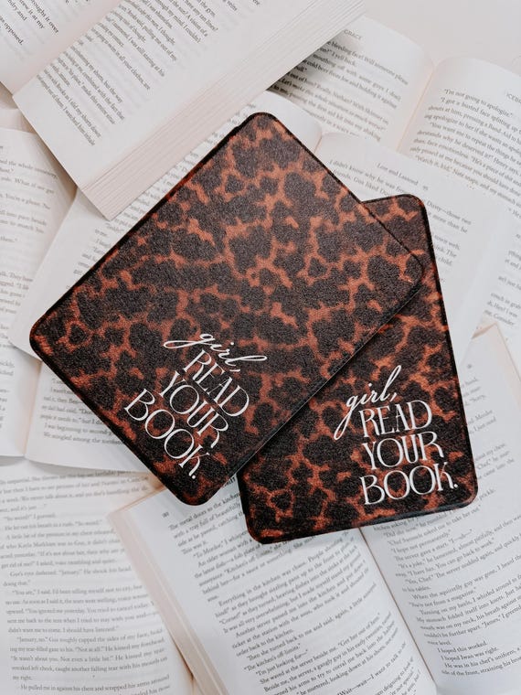 Girl Read Your Book Kindle Case | Clear Back Flip Cover for Kindle Paperwhite, Colorsoft | Protective Kindle Case | Book Lover Gift