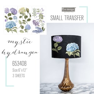 Redesign with Prima Mystic Hydrangea 6”X12” Transfer Plus FREE Tips & Tricks Flyer