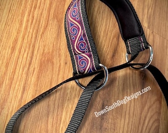 Quick Release Lead with Padded Neck for Dogs, “Purple Gold”, Fast CAT, Lure Coursing Slip Leash, Dog Sports Lead, All-In-One Slip Lead