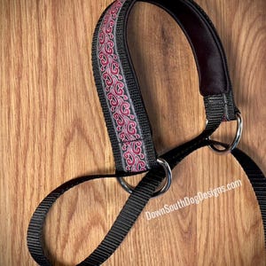 Quick Release Lead &quot;Red & Silver Swirl&quot; Fast CAT, Lure Coursing Slip Lead, Martingale, Quick Release Dog Leash, Dog Sports Lead