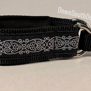 French Martingale Leash &quot;Black and White Swirl&quot; Dog Leash, Martingale Collar, Slip Lead, All-In-One Leash, FastCAT Leash