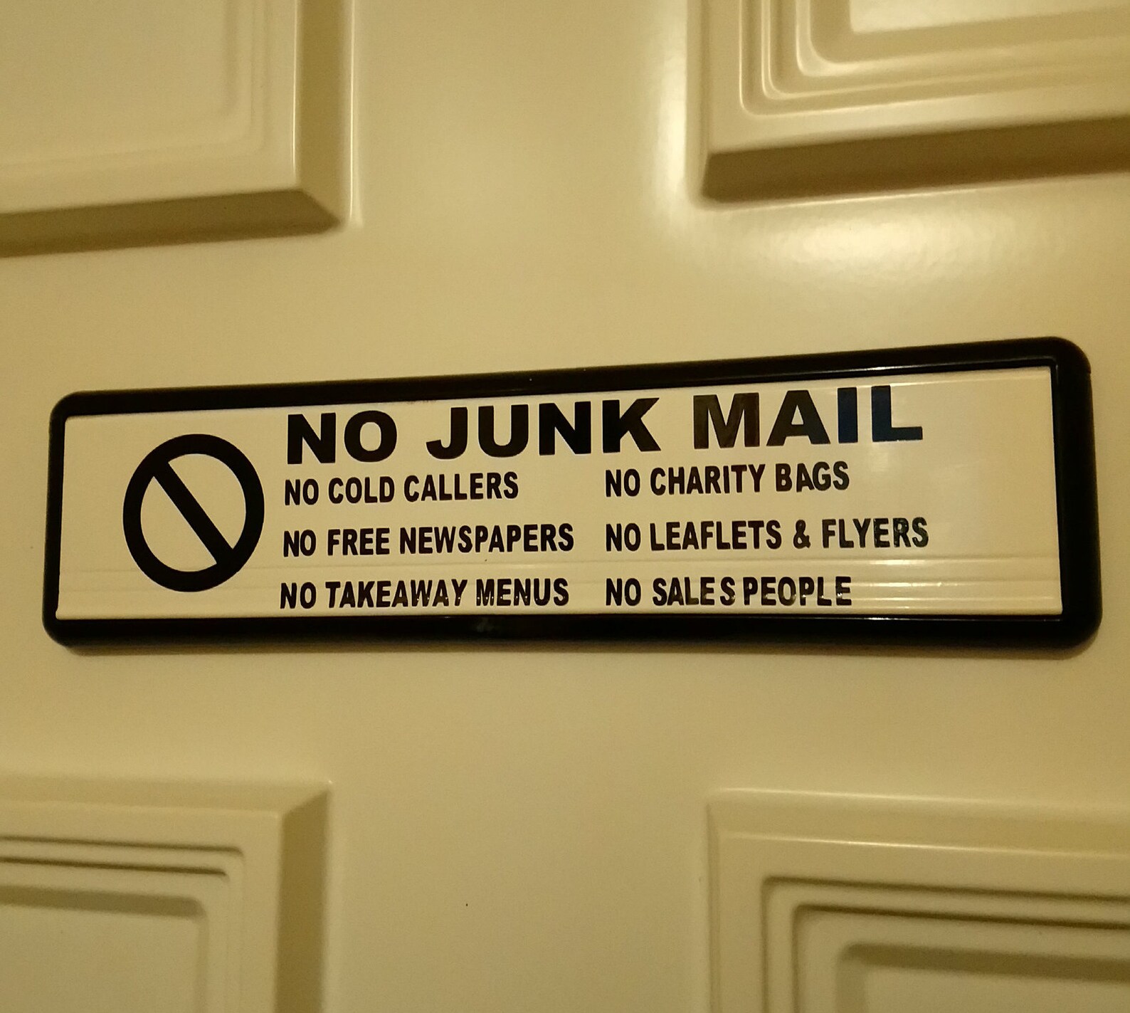 No Junk Mail Sticker Decal 2 X 20 Cm X 5 Cm Mail Box Wall Door Etsy