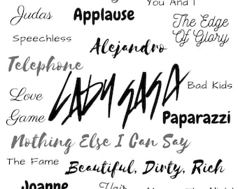 Lady Gaga Lyric Print