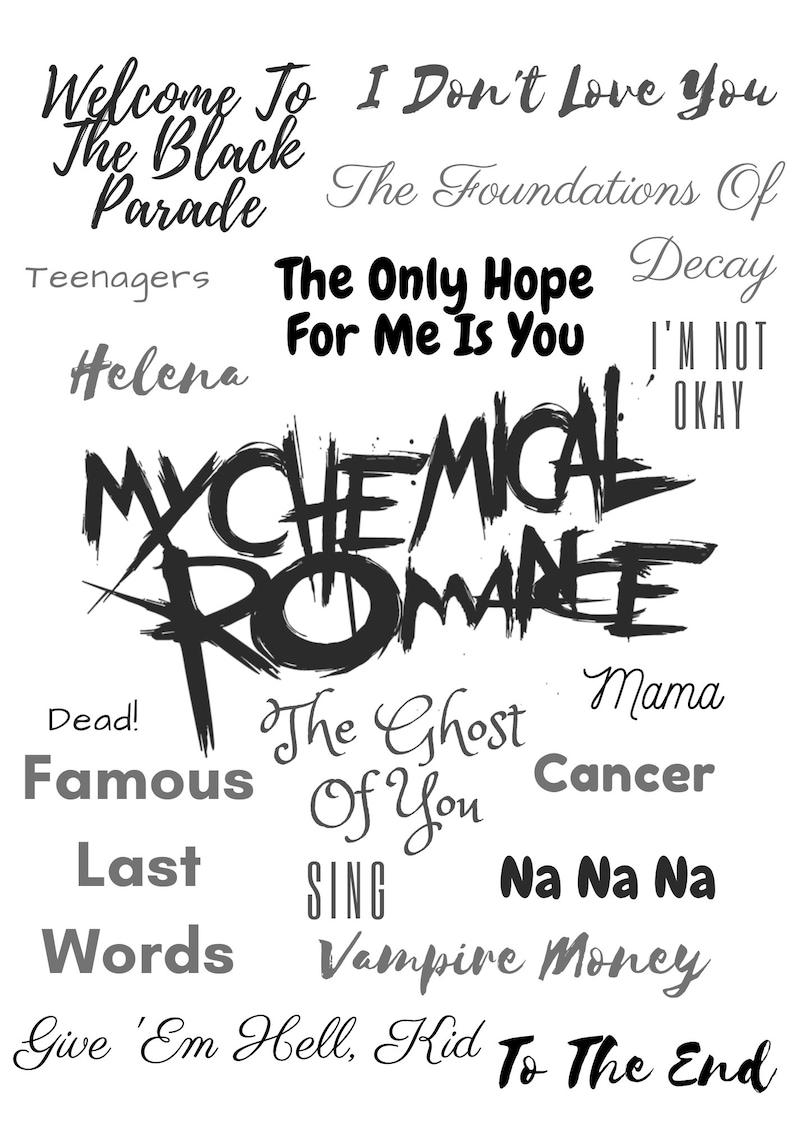 My Chemical Romance Print Etsy