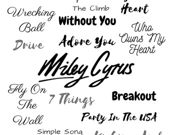 Miley Cyrus Lyric Print