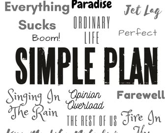 Simple Plan Lyric Print