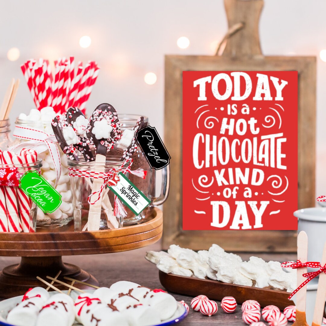 Hot Chocolate Station Printable Labels and Signs | Digital Download - Etsy