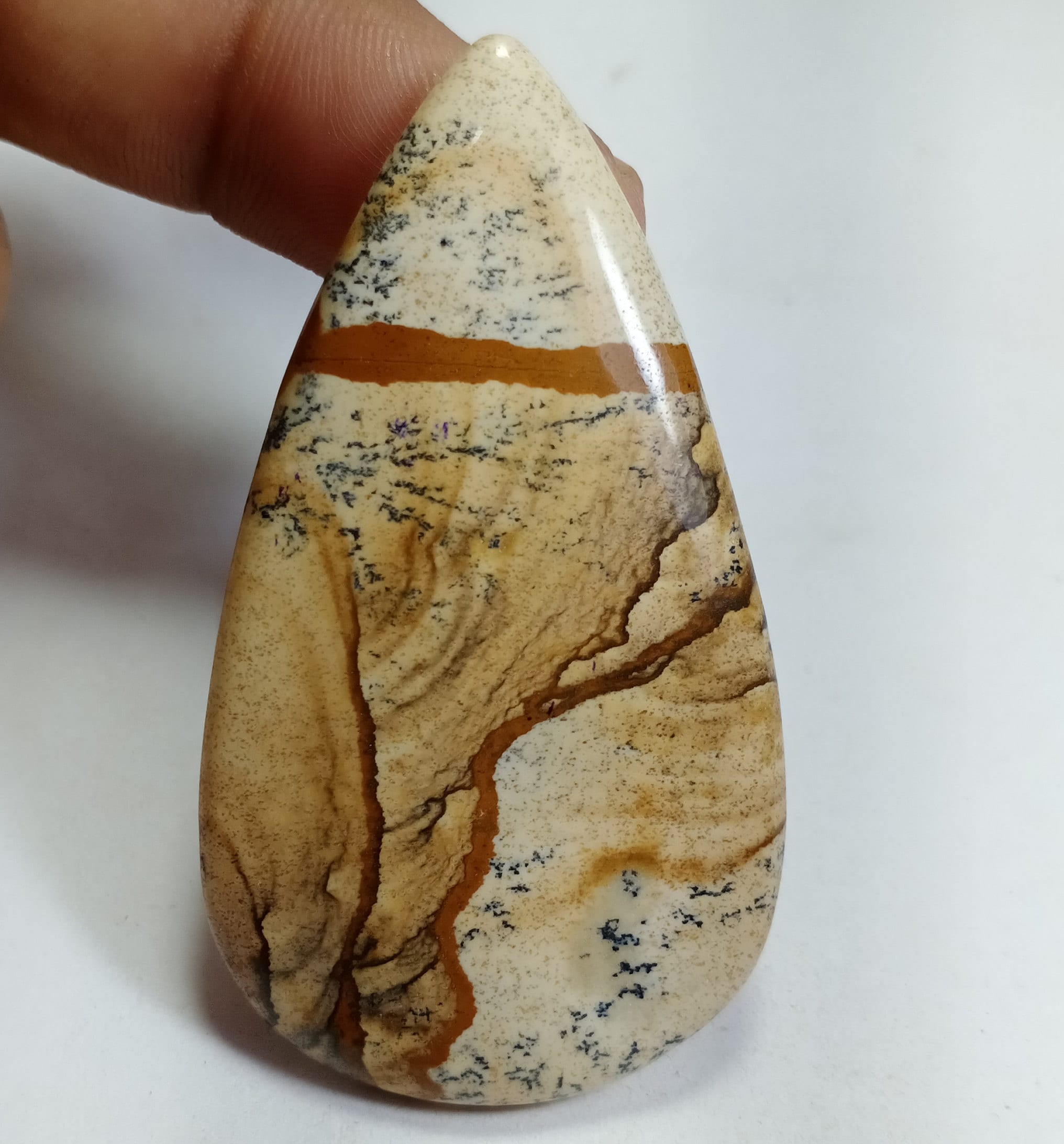Natural Picture jasper Cabochon Hand Polish Loose Stone Semi Etsy