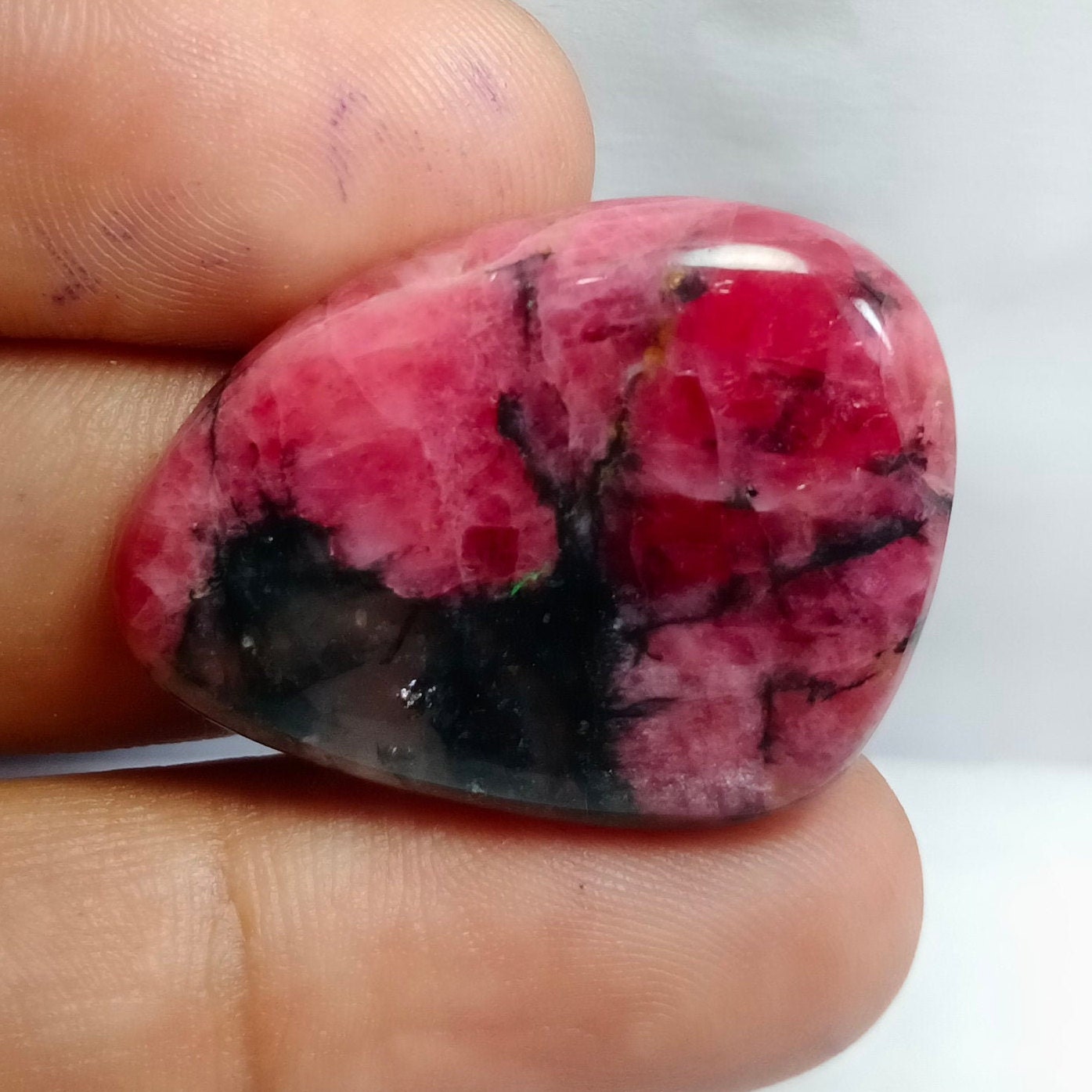 Natural Pink Rhodonite Good Stone Semi Precious Gemstone | Etsy