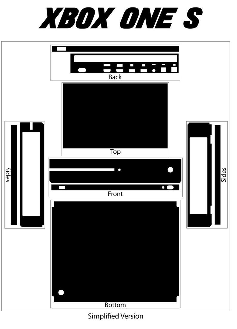 TEMPLATE XBOX ONE S | Etsy