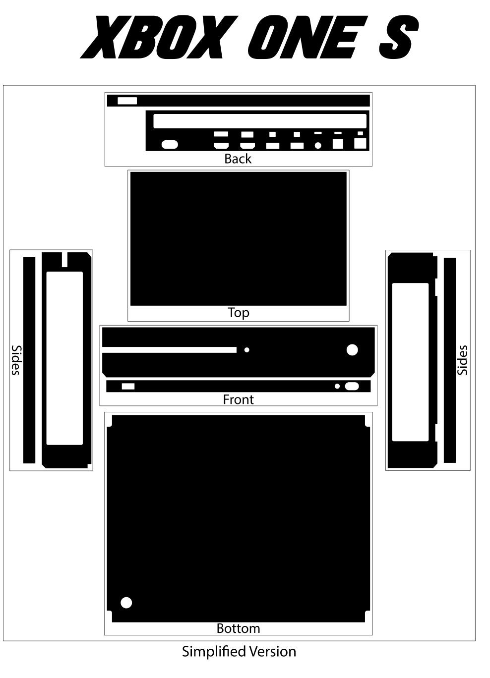 TEMPLATE XBOX ONE S Etsy