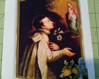 St. Aloysius Fabric Motif: Religious Art Quilting (4 1/2 x 5 1/2)