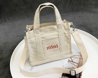 mini canvas tote