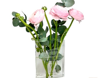 Book Flower Vase, Acrylic Book Vase, Acrylic Vase for Flowers, Table Centerpiece, Dried Flowers Vase, Bud Vase, Modern Vase, Figurine Vase