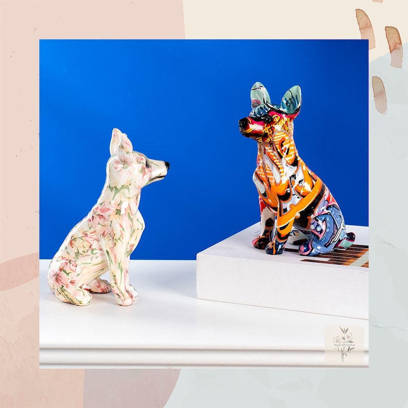 Statue Céramique Noir Homme Et Chien - Figurine Décorative émouvante, Cadeau Pour Amoureux Des Animaux, Décoration Maison/bureau