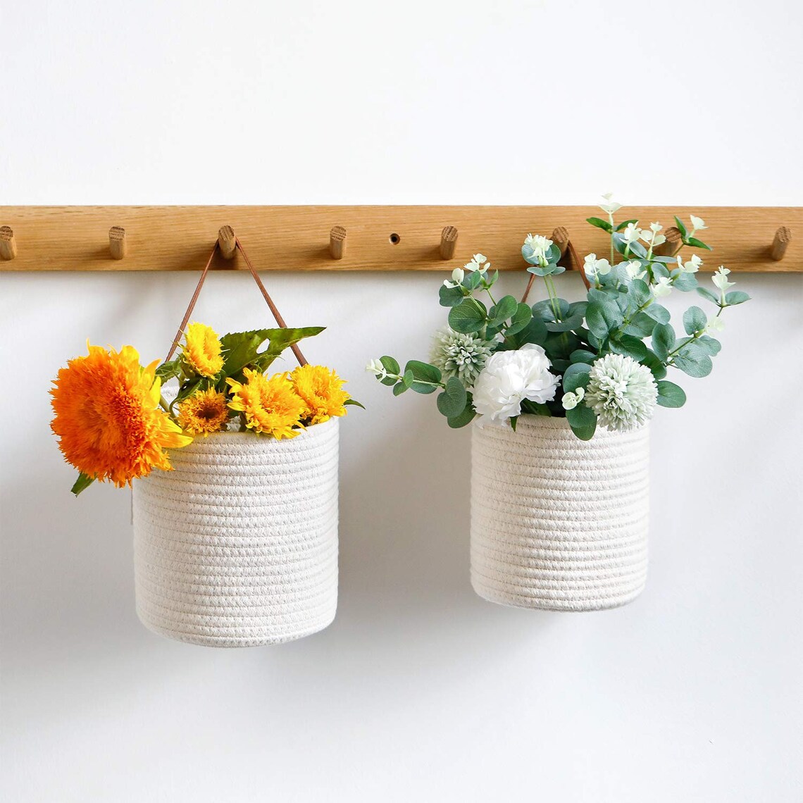 Set of 2 Jute Woven Planter Plant Pots Planters Plants Hanger Etsy