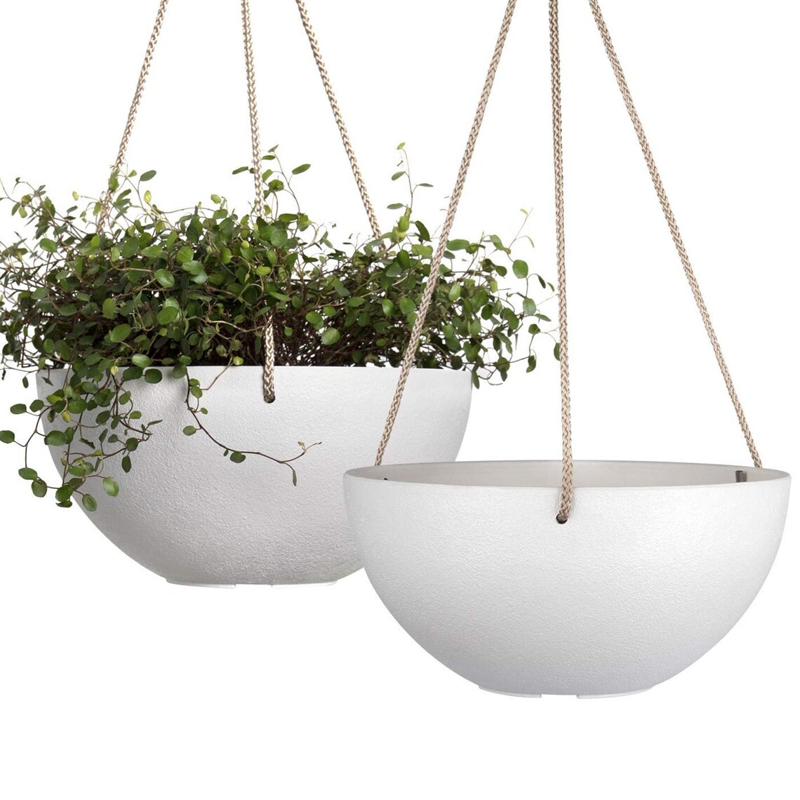 Set of 2 10 Inch Hanging Ceramic Planter Pots Planters Etsy