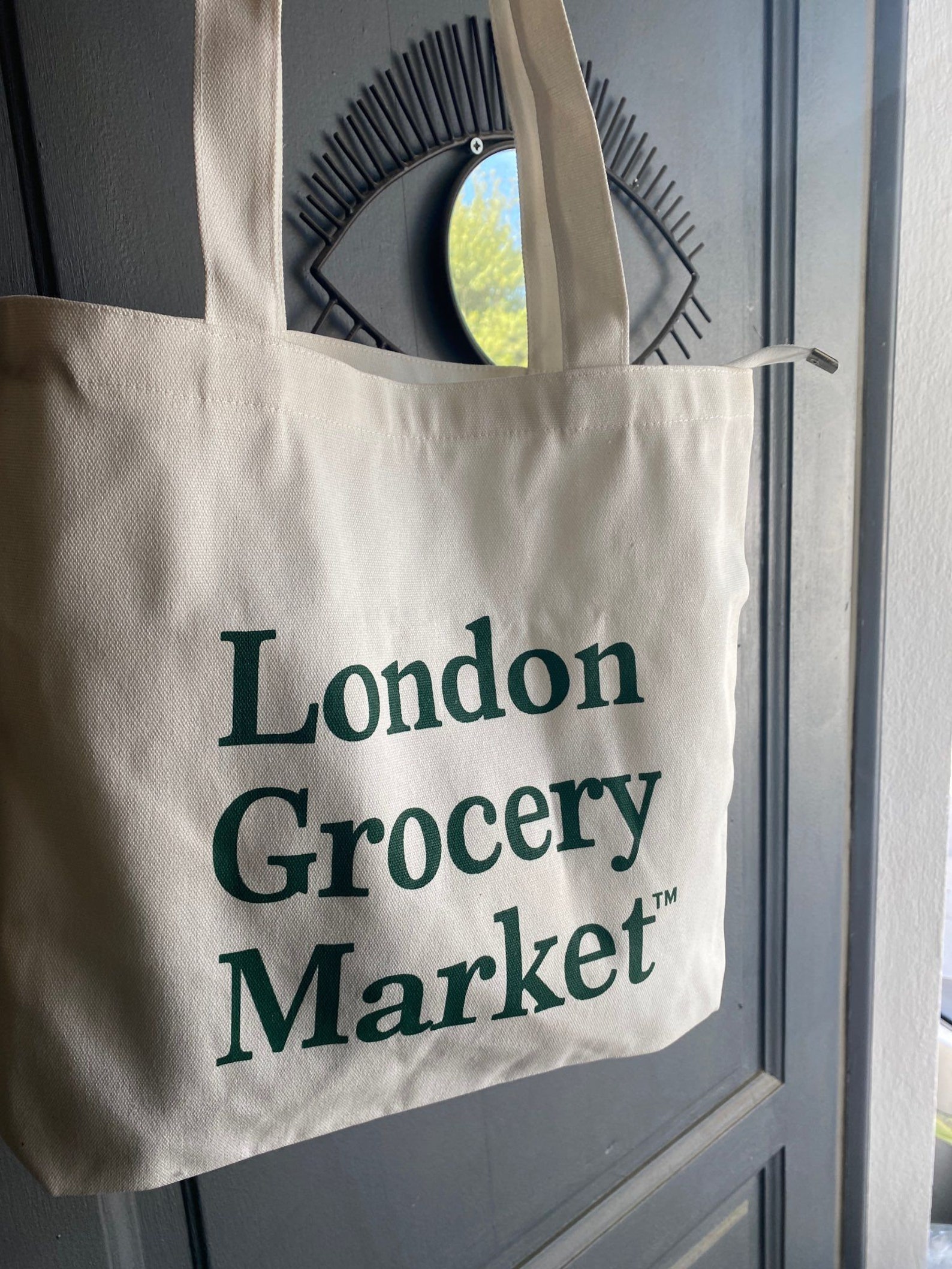 London Grocery Market Tote Bag Canvas Tote Bag Modern Etsy