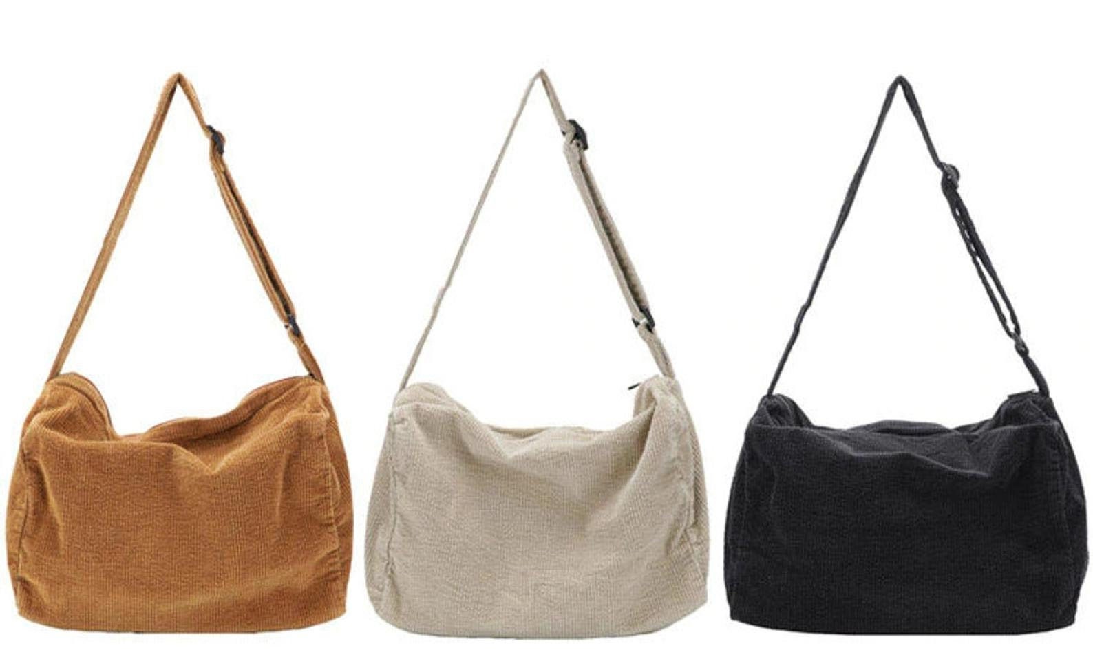 Vintage Hobo Bag Corduroy Tote Bag Eco Friendly Crossbody Etsy