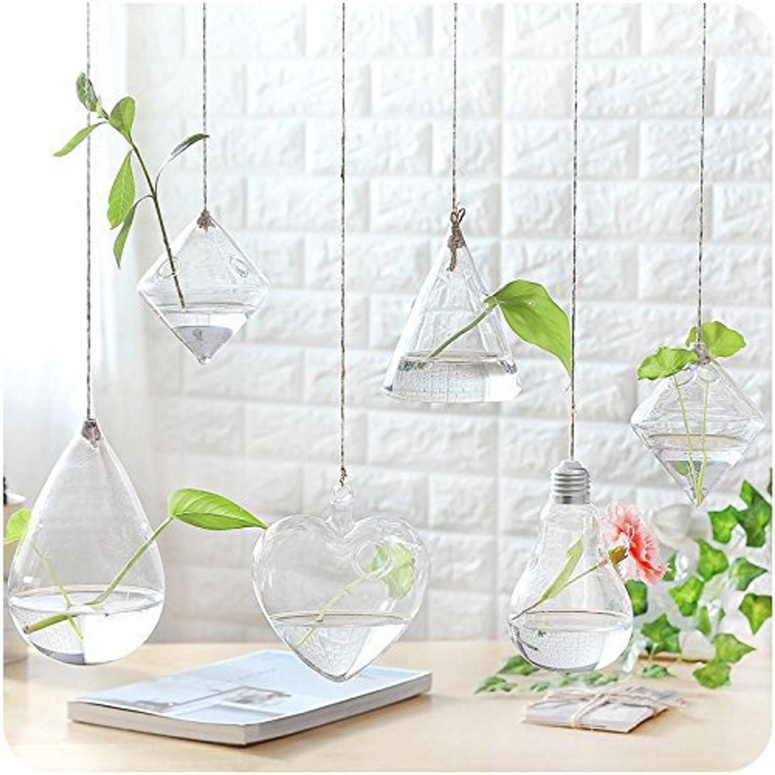 Set of 2 Glass Wall Hanging Planter Pots Pot Plants Planters Etsy