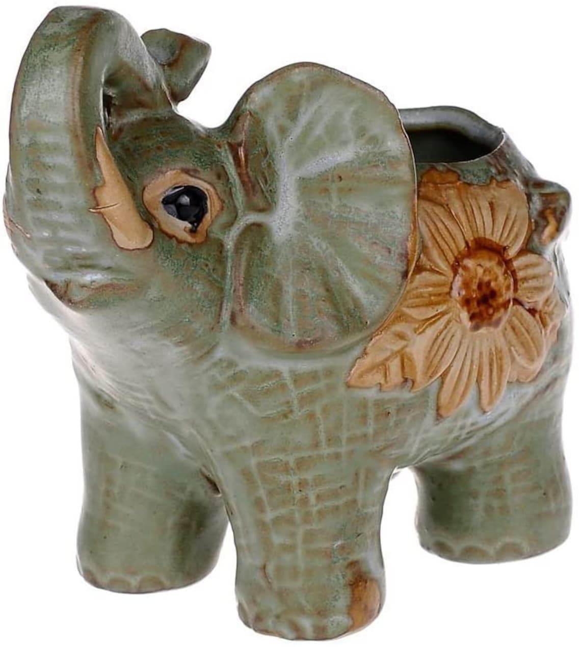 Set of 2 Elephant Ceramic Pots Plants Pot Planters Indoor Etsy