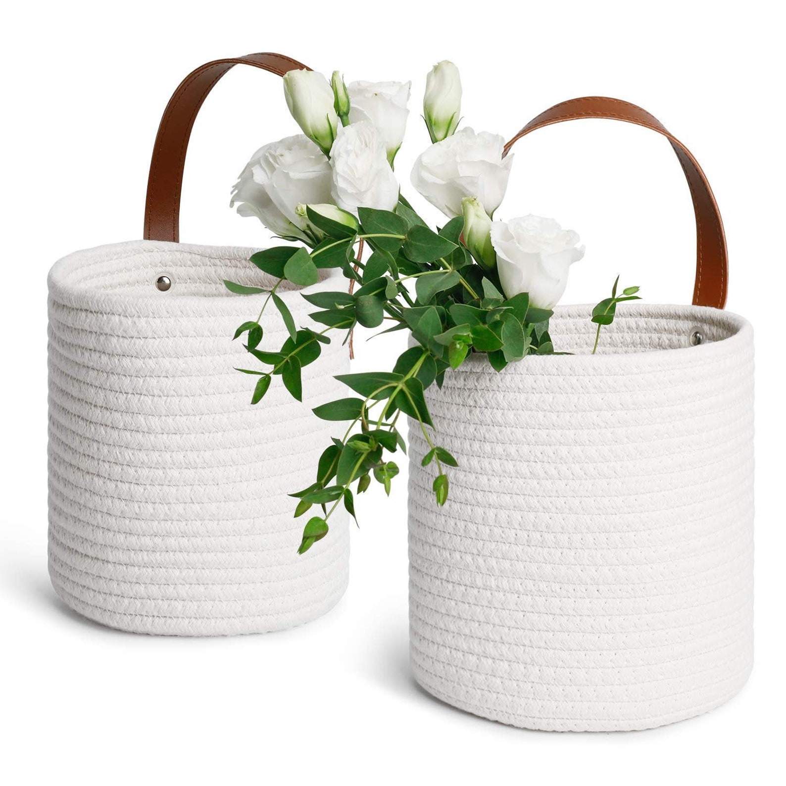 Set of 2 Jute Woven Planter Plant Pots Planters Plants Hanger Etsy
