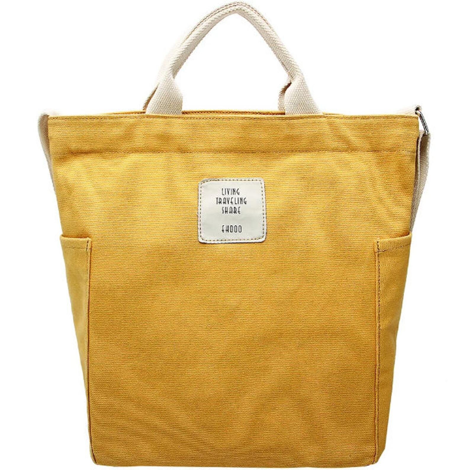 Canvas School Bag Crossbody Bag Canvas Tote Bag Cotton Eco Etsy