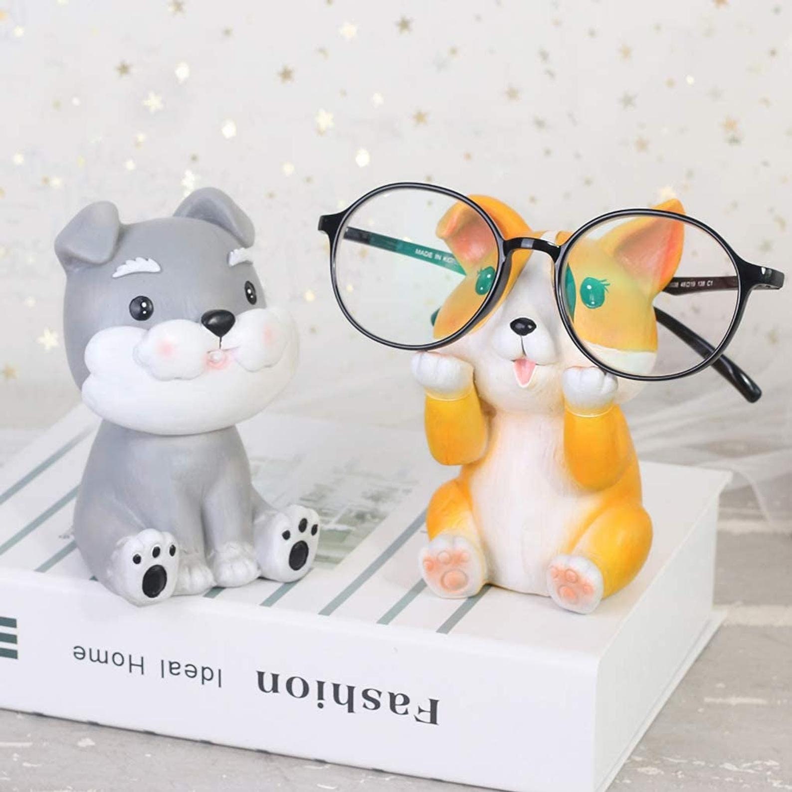 Schnauzer Dog Puppy Cute Eyeglass Holder Glasses Glass Wooden Etsy