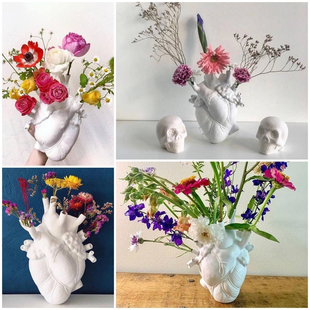 Anatomical Heart Vase Heart Shape Vase for Flowers Etsy