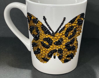 Handcrafted personalized Blinged out coffee mug
