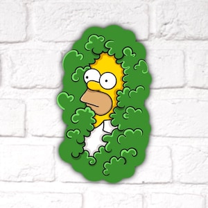 Awkward Homer Gif Meme Sticker, Simpsons Vinyl Sticker Decal