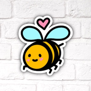 Bee Love Cute Aesthetic Die Cut Sticker