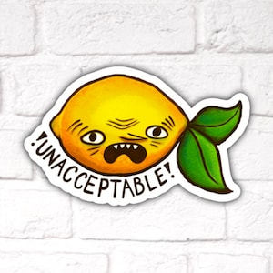 Adventure Time Earl of Lemongrab Vinyl Sticker: Funny Sour Lemon Art