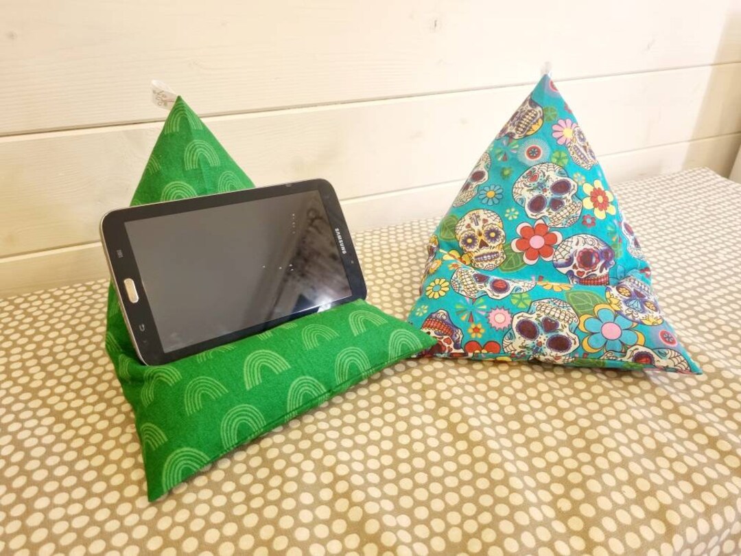 Bean Bag Stand for iPad Tablet Phone Kindle Device, Baby Yoda, Skulls